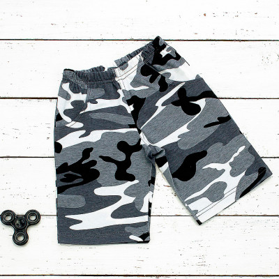 Удлиненные шорты серого военного цвета