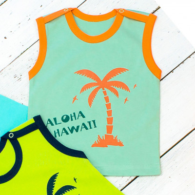 Майка Гавайи зеленого цвета