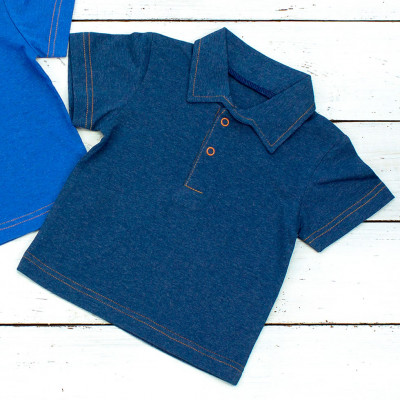 Футболка-поло "под джинсу"