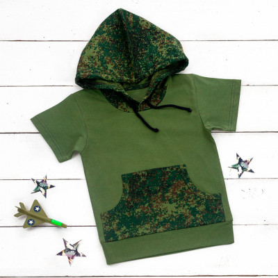 Джемпер с капюшоном камуфляж