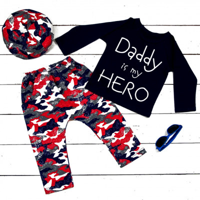 Кофта с длинными рукавами "Папа мой герой"