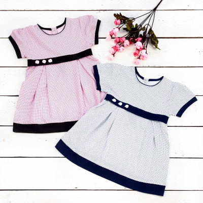 Платье в горошек белое