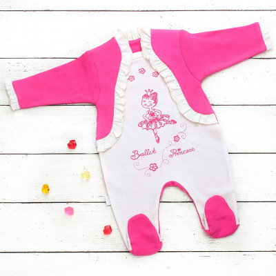 Комбинезон розовый балерина