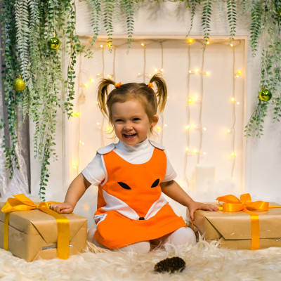 Теплое платье "Лиса"