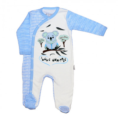 Ползунки голубые в полоску