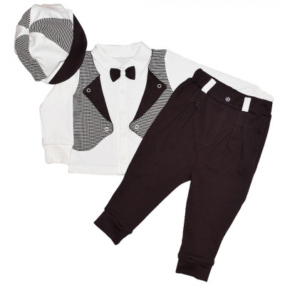 Коричневый праздничный костюм