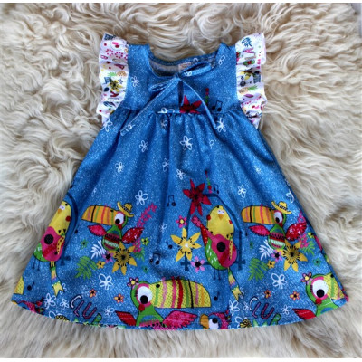 Летний сарафан детский, синий