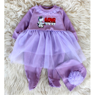 Платье комбинезон фиолетовое