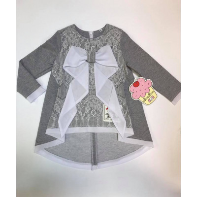 Туника для девочки Karolina, серого цвета