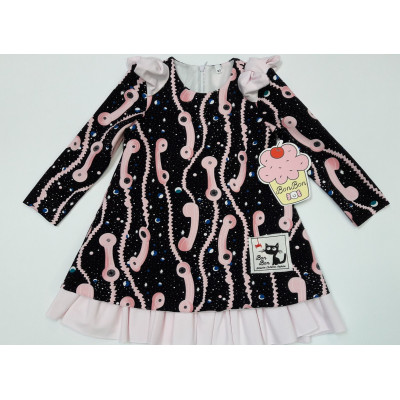 Яркое платье для девочки "Call me"