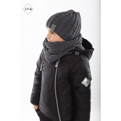 Зимняя дутая куртка для мальчика, черная