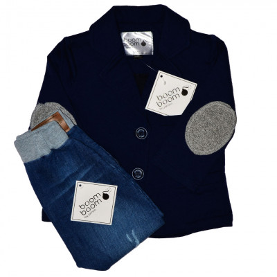 Двухпредметный комплект с джинсами "Boom"