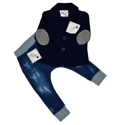 Двухпредметный комплект с джинсами "Boom"