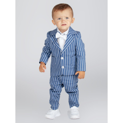 Костюм в полоску синего цвета CHADOLLS для мальчика