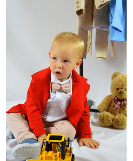 Красный пиджак, брюки, рубашка комплект