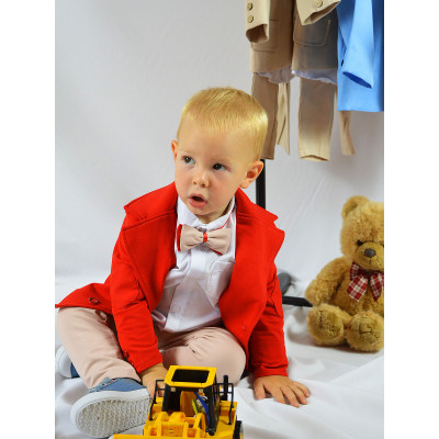 Красный пиджак, брюки, рубашка комплект