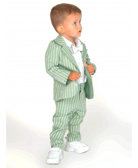 Костюм в полоску зеленого цвета CHADOLLS для мальчика