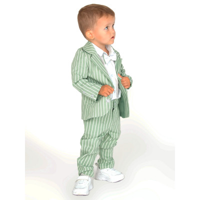 Костюм в полоску зеленого цвета CHADOLLS для мальчика