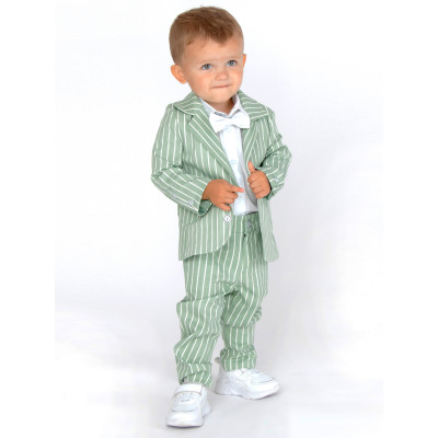 Костюм в полоску зеленого цвета CHADOLLS для мальчика