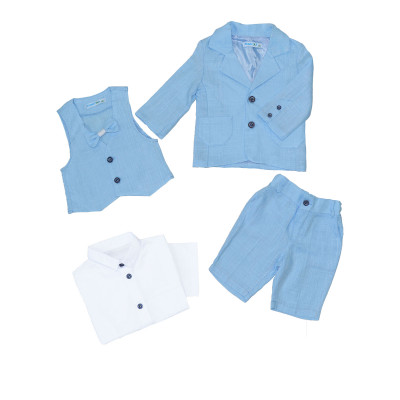 Льняной костюм для мальчика CHADOLLS, голубой