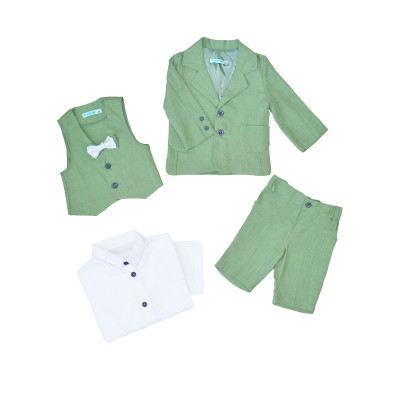 Костюм детский зеленый льняной CHADOLLS для мальчика