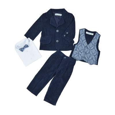 Костюм CHADOLLS из вельвета сапфирового цвета