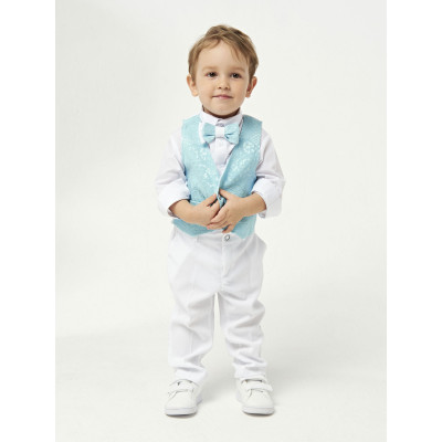 Вельветовый белый детский костюм CHADOLLS