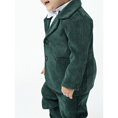 Вельветовый изумрудный детский костюм CHADOLLS