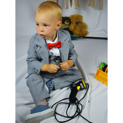 Костюм клетка CHADOLLS с красной бабочкой