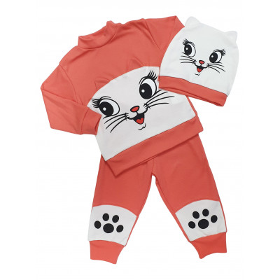 Комплект с брюками, свитшотом и шапкой