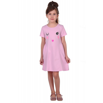 Платье лилового цвета с личиком