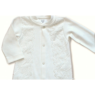 Боди с кружевом в комплекте с чепчиком