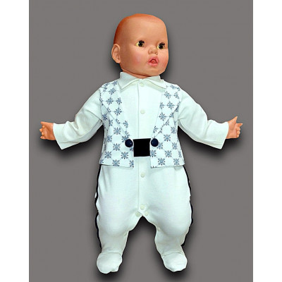 Праздничный комбинезон на выписку для мальчика