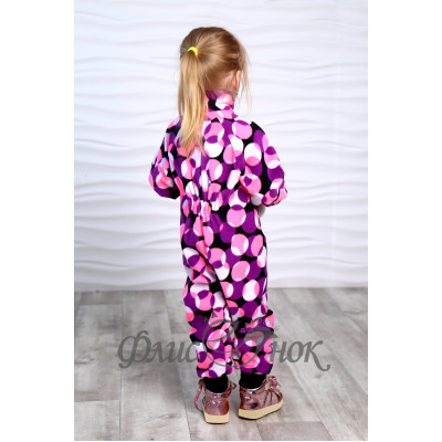Комбинезон из флиса, мыльные пузыри розовый