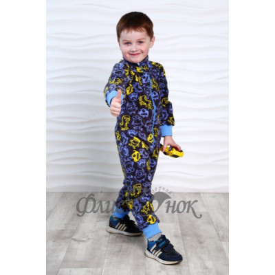 Комбинезон из флиса с динозавтрами