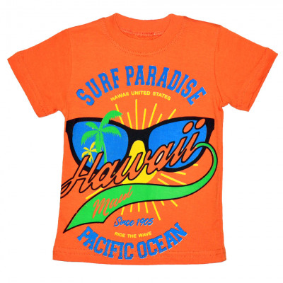 Ярко-оранжевая футболка для мальчика