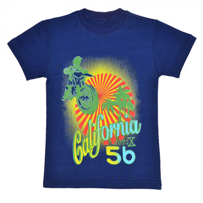 Подростковая футболка для мальчика, синяя