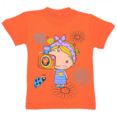 Яркая футболка для маленькой девочки " Foto"