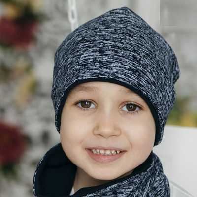 Шапка черно-белая