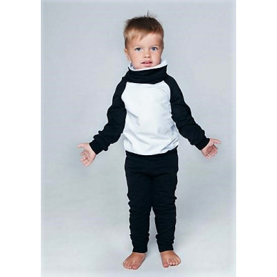 Черно-белый костюм спортивный универсальный