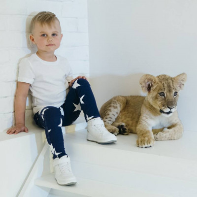 Брюки "под джинсы" с большими звездами