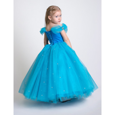 Платье золушки голубого цвета