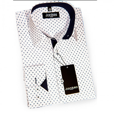 Рубашка подростковая с якорным рисунком