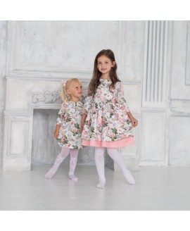 Платье пышное с розами