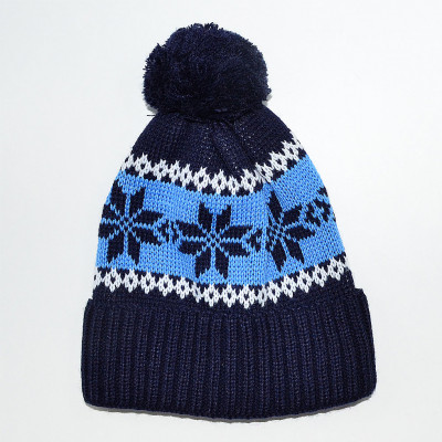 Шапка зимняя для мальчика синяя