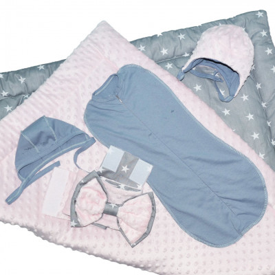 Комплект на выписку розовый