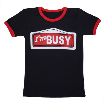 Футболка темно-синяя с аппликацией