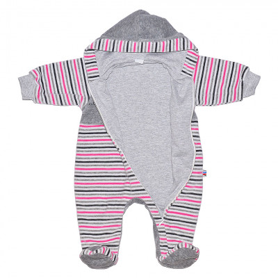 Комбинезон велюровый "Кот", розовый