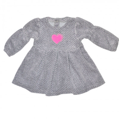 Велюровое платье "Love me" серое