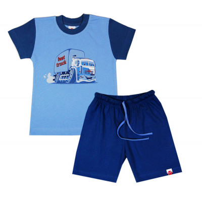 Летний комплект с шортами и футболкой, Bartek, голубой